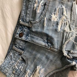 Distressed American Eagle jean shorts